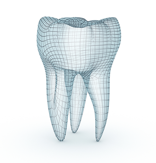 Grafisk fremstilling av frisk tann