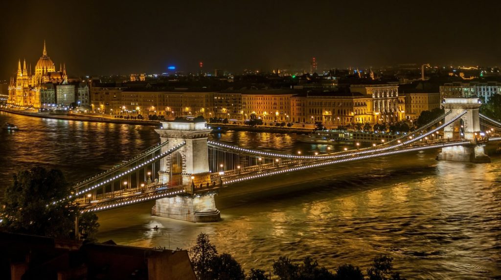 Budapest på kveldstid